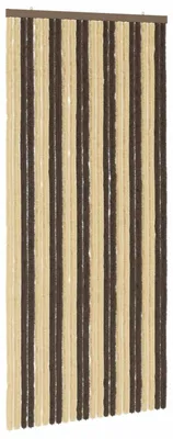 Produktbild von vidaXL Insektenschutzvorhang Chenille Dunkelbraun und Beige
