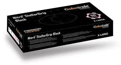 Produktbild von Industrade® unisex Einmalhandschuhe Nitril® StellarGrip Black schwarz Größe XL 50 St.