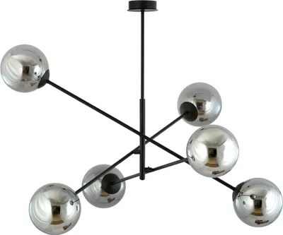 Image de Lustre Emibig 6xE14 40W LINEAR 6 BLACK/GRAPHITE 1167/6