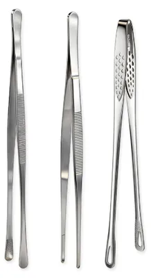Küchenpinzetten 3er-Set, Edelstahl, 30 cm und 28 cm