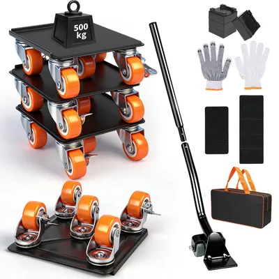 Möbeltransportrollen-Set 500 kg mit Möbellifter