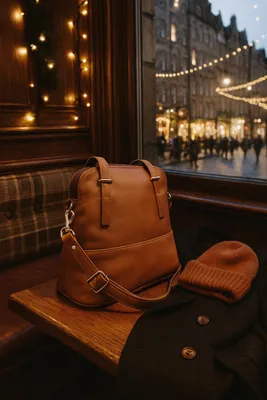 Produktbild von C6091 Cinino Ledertasche Kurzgriff mit zusätzlichem Lederschulterriemen Cognac