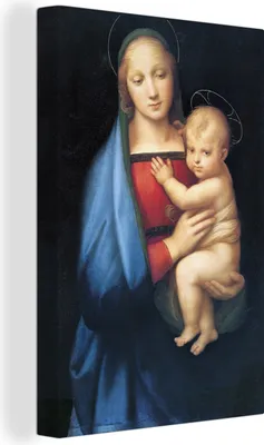 Obrázek produktu pro OneMillionCanvasses® - Obrazy na plátně - 90x140 cm, Madona velkovévody - Raffael Raffaello, nástěnný tisk Dekorace na zeď - Nástěnná dekorace - Ložnice