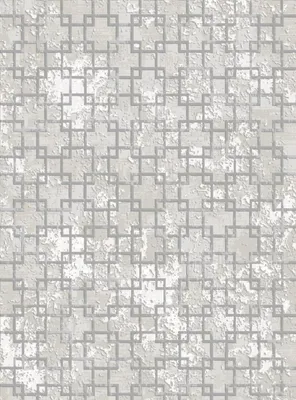 Produktbild von Moderner Teppich mit Quadratischen Mustern Kurz Flor Grau Wohnzimmer Teppiche