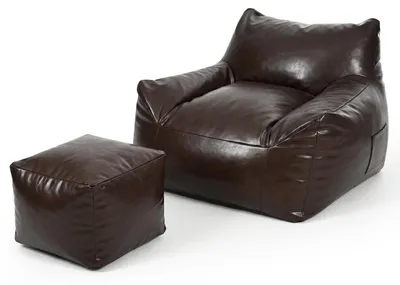Zdjęcie produktu dla Ergonomiczny fotel workowy dla dorosłych z podnóżkiem