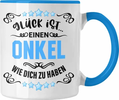 Produktbild von Trendation - Bester Onkel Geschenk von Nichte Neffe Lustige Tasse Spruch Geschenke für Onkel Nichten Geschenkidee (Blau)