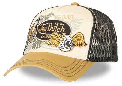 Produktbild von Von Dutch Trucker Cap Patches yellow/beige/black