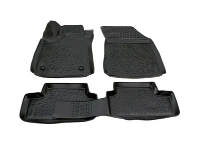 Image de Tapis De Sol en Caoutchouc 3D Compatible avec Renault Reanult Megane 4 Depuis 2016 4pcs, Bord Haut, Inodore, Noir, Antidérapant, Toutes Saisons