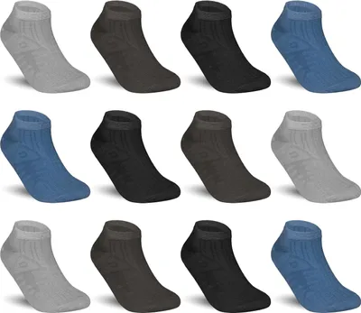 Produktbild von TEXEMP Sneaker Socken Herren & Damen 12 Paar Baumwolle Freizeit | B18 - 39-42 - 12er Pack