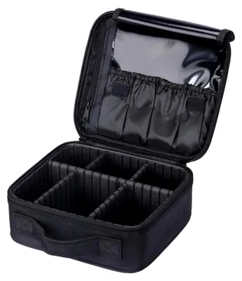 Produktbild von Kosmetiktasche für Reisen, professionelle Make-Up Organizer Tasche, wasserdichte Schminktasche mit verstellbaren Fächern
