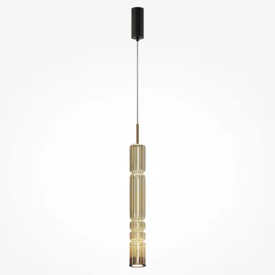 Zdjęcie produktu dla Lampa wisząca LED Ordo złoto-czarna 12W Ciepła biel 1600lm metal wym:384x8x8cm IP20 Maytoni