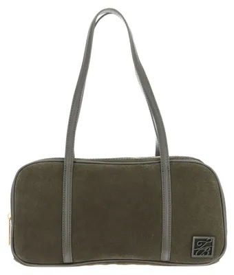 Produktbild von Ted Baker Leder Schultertasche Ammari Double Zip Suede Bowler Bag Dk - Green tannengrün