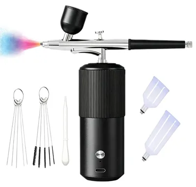 Airbrush-Set mit Kompressor, 0,3 mm Düse, USB, Make-up, Nagelkunst