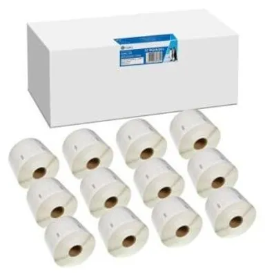 Produktbild von 12x G&G Etiketten 32mm x 57mm sw komp. m. Dymo 11354/ s0722540