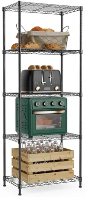 Immagine prodotto di Scaffale metallico con 5 ripiani per carichi pesanti Nero