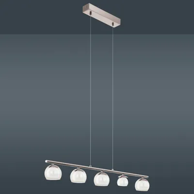 Image de Suspension LED design avec abat-jour en verre couleur ambre ASCOLESE
