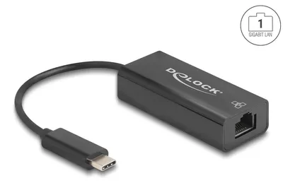 Immagine prodotto di Adattatore Delock da USB 2.0 Type-C a LAN 10/100 Mbps