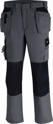 Produktbild von BIG Arbeitsschutz Panama, Hosen, Grau, Schwarz, L, Reißverschluss, Indien, Polyester, Baumwolle, Polyamid