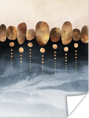 Produktbild von MuchoWow® Poster Gold - Abstrakt - Luxus 120x160 cm - Wandbilder