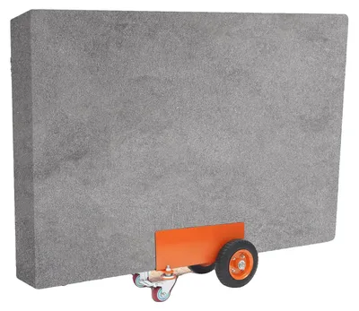Productafbeelding van Transportwagen, draagvermogen 300 kg, gelegeerd staal, afmetingen 45 cm, 2 luchtbanden, 2 universele wielen