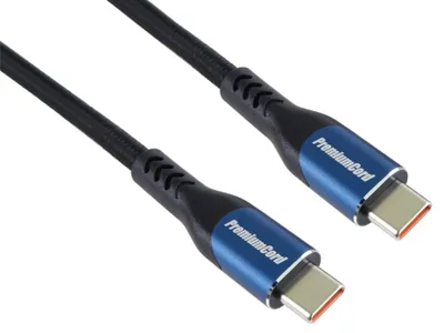 Produktbild von PremiumCord USB-C to USB-C 100W Braided 1,5 m USB-Kabel
