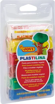 Produktbild von Jovi PLASTILINA Knetmasse 6er Blister, farbig sortiert
