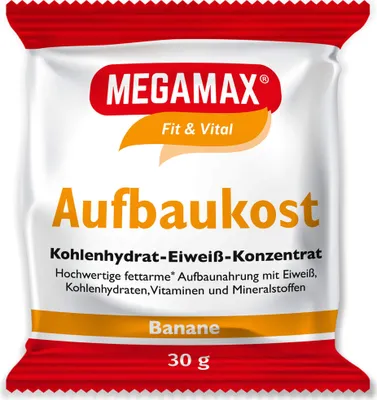 Obrázok produktu pre MEGAMAX Fit & Vital sacharidovo-proteínový koncentrát s príchuťou banánu, 30 g prášku