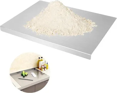 Produktbild von Famanu Schneidebrett aus Edelstahl 30 x 40 cm - Antirutsch, leicht zu reinigen
