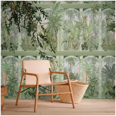 Obrázek produktu pro Profhome 393151-GU Netkaná tapeta jungle matná zeleno-hnědá bílá 1,59 m x 2,8 m