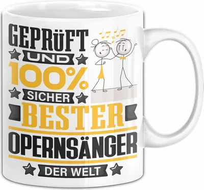 Produktbild von Opernsänger Geschenk Lustiger Spruch für Opernsänger Geschenkidee Bester Opernsänger Der Welt (Weiß)