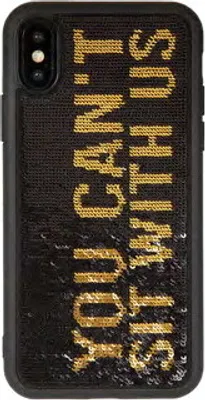 Obrázok produktu pre Benjamins - Sequins Quote iPhone X/XS (nemôžeme si sadnúť)