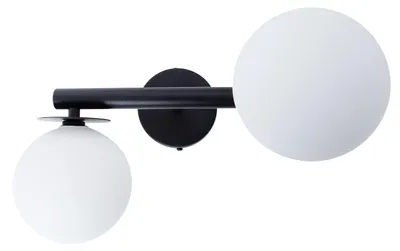 Obrázok produktu pre Nástenná lampa AVOLA čierno-biela 2xG9x12W sklo rozmery: 19x31x25 cm IP20 Sigma Lighting