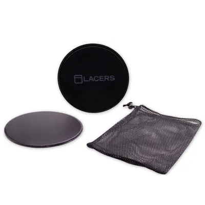 Produktbild von Lacers Petrolline Slider Disc Doppelseitig für Ganzkörpertraining, Fitness Gleitscheiben im 2er Set, für Teppich & Hartböden, Schwarz/Schwarz