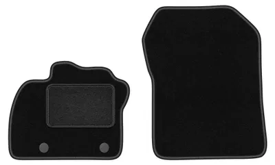 Produktbild von Velours-Fußmatten Vorne für Renault Zoe 2013- (Schrägheck) – 2-tlg, Schwarz, passgenau – Wielganizator LUX