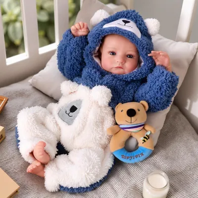 Produktbild von Miminko-Puppe – Junge – 50 cm – Aiden – Realistische Puppe mit Kleidung und Zubehör