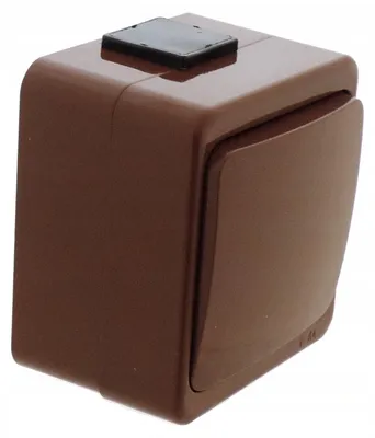 Immagine prodotto di Schneider Electric, interruttore unipolare ermetico, grado di protezione IP44, colore marrone