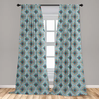 Produktbild von Abakuhaus, Fenstervorhänge, peruanische Formen, 2-Panel-Set, 150 x 225 cm