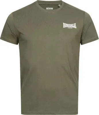 Zdjęcie produktu dla T-shirt męski slim fit ELMDON Olive/White M Lonsdale