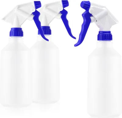 Produktbild von com-four® 3x Sprühflasche - chemiebeständiger Pumpsprüher mit 28/400 Gewinde für Säuren, Kohlenwasserstoffe und Lösungsmittel - Zerstäuberflasche mit verstellbarer Düse - 500 ml