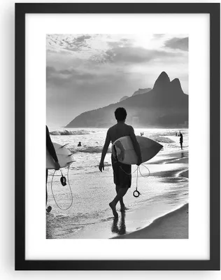 Produktbild von Gerahmtes Poster - Schwarzer Rahmen - Meer Welle Surfen - 30x40 cm - Wand Bild - Wanddeko - Wandbilder - Kunstposter - Wandposter - Bilderrahmen - Bilder - Kunstdruck - Wandbild - P2BPA30x40-3745