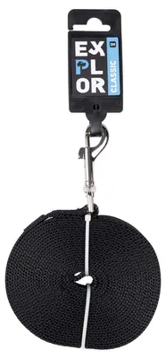Obrázek produktu pro Duvo+ ploché vodítko pro stopování Classic, černé, rozměry: 10 m / 20 mm