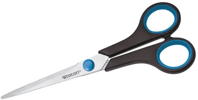 Produktbild von Universalschere SoftGrip 18 cm schwarz/blau