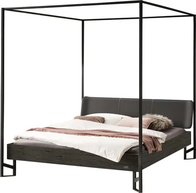 Produktbild von Hasena Bovena Himmelbett Akazie Vintage Metall Anthrazit