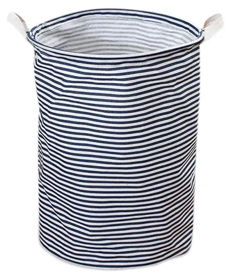 Produktbild von Wäschesammler, 35 x 45 cm - Zusammenklappbar - Wasserdicht - Platzsparend - Mit Tragegriffen - Mit blauen Streifen - Aufbewahrungsbox