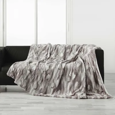 Produktbild von XXL Kuscheldecke Felloptik 180x220 Tagesdecke Kunstfell Decke Felldecke Imitat