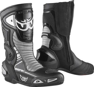 Produktbild von Berik Race-X EVO Motorradstiefel, schwarz/weiß/grau, 42