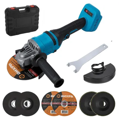 Akku-Winkelschleifer 125 mm, 1180 W, 3 Geschwindigkeiten, bürstenlos