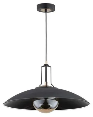 Zdjęcie produktu dla Lampa wisząca AURUS czarna-stare złoto 1xE14x10W metal wym:90x47x47cm IP20 Alfa