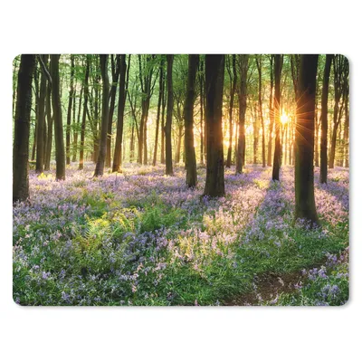 Produktbild von MuchoWow® Mauspad Mousepad Wald - Blumen - Lavendel - Sonne - Lila - Natur 23x19 cm - Mousepads - Maus Mat - Pad - Mausunterlage - Schreibtischunterlage - Mauspad