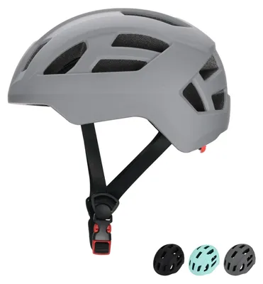 Produktbild von Fahrradhelm, verstellbarer Skaterhelm, Größe M 55-58 cm, matt grau, für Fahrrad